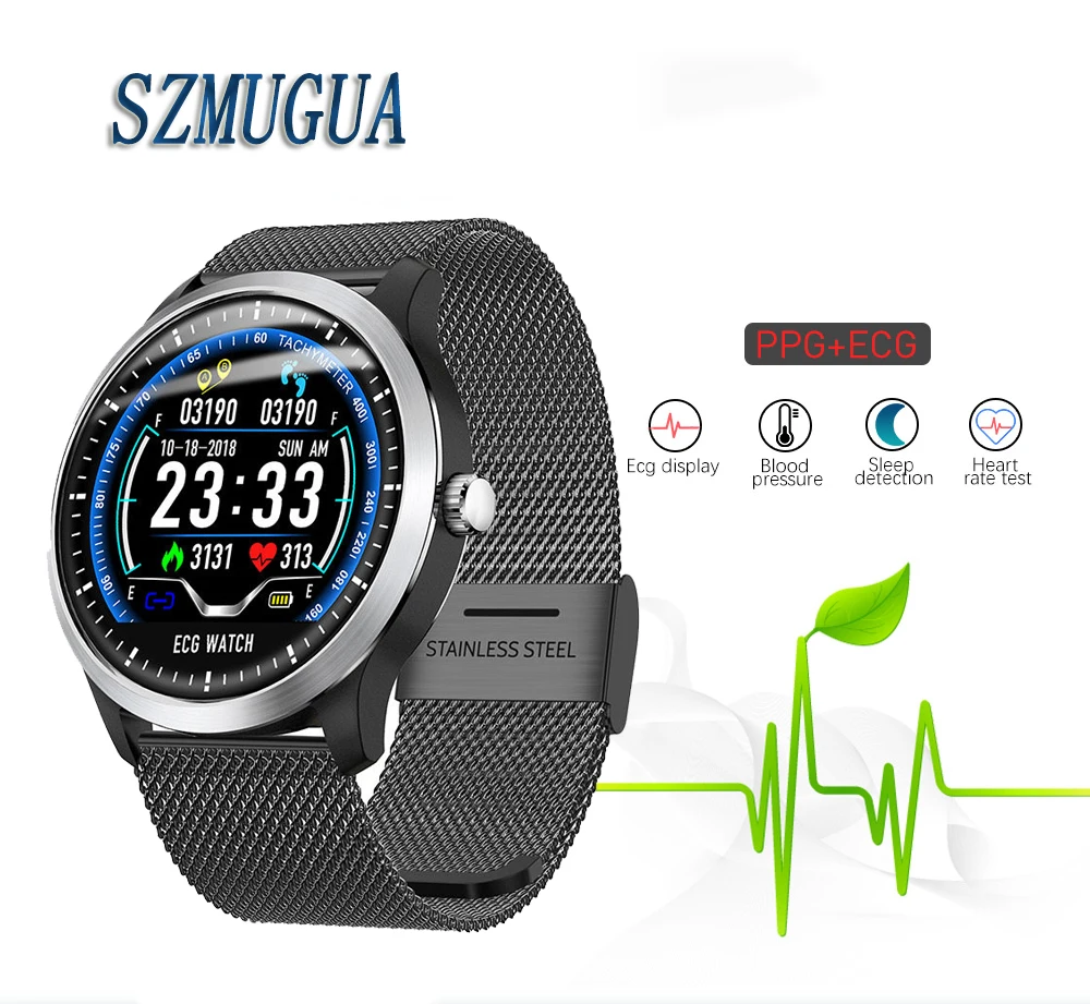 

SZMUGUA 2019 New Smart Watch With ECG PPG Smart Bracelet Heart Rate Monitor Sports Wristband For Men Woman