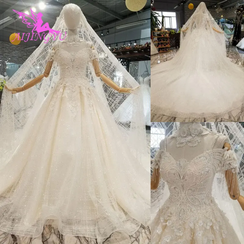 

AIJINGYU Wedding Dress Beaded Wonderful Buy Designer Supplies Bridal Price Turkey Gown Curvy Winter Wedding Gowns