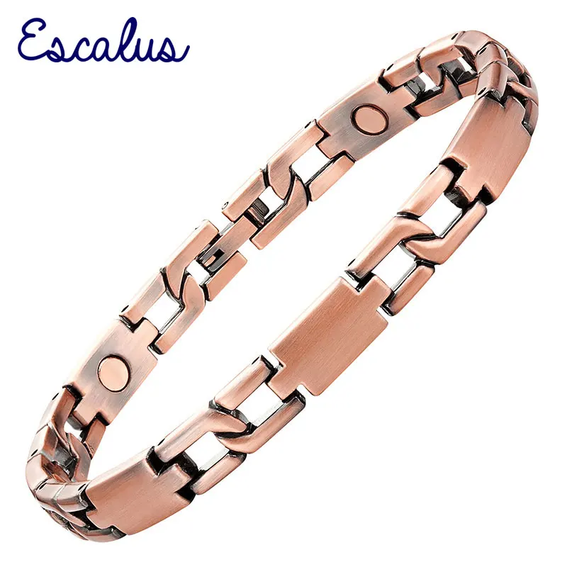 Escalu, женские магниты, Исцеляющие ювелирные изделия, медное покрытие, магнитный женский браслет для здоровья, подарок, браслет, браслет, Шарм