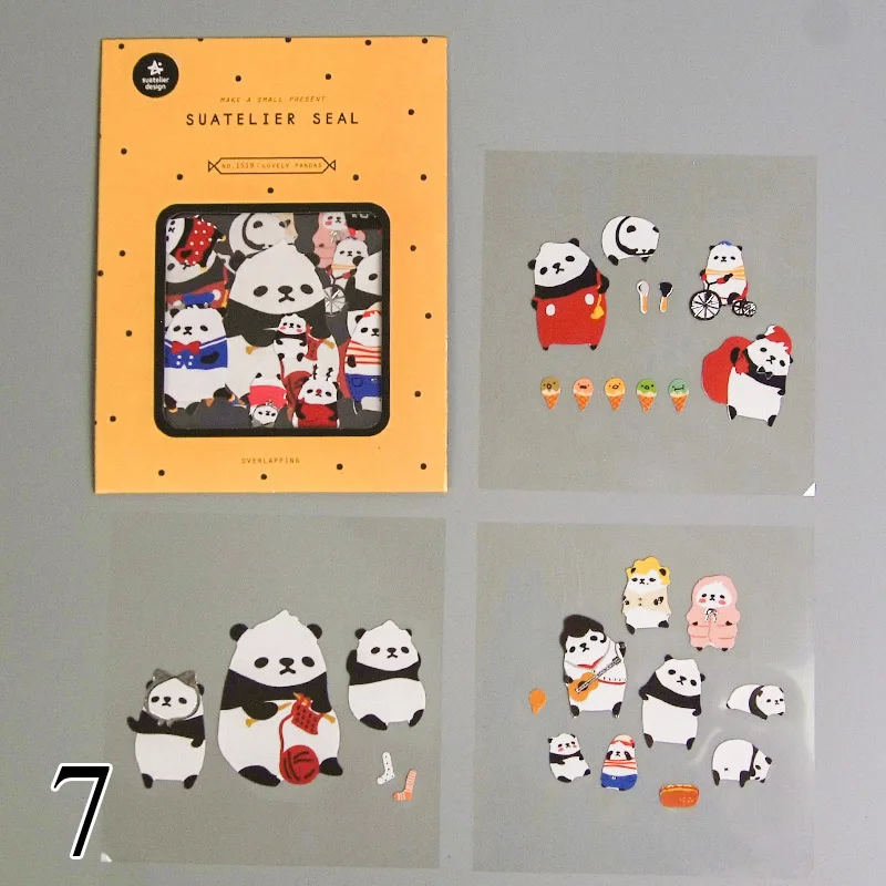 3 листа милые наклейки с животными Kawaii канцелярские наклейки бумажные наклейки для детей DIY Скрапбукинг дневник Альбомы для фото - Цвет: 7