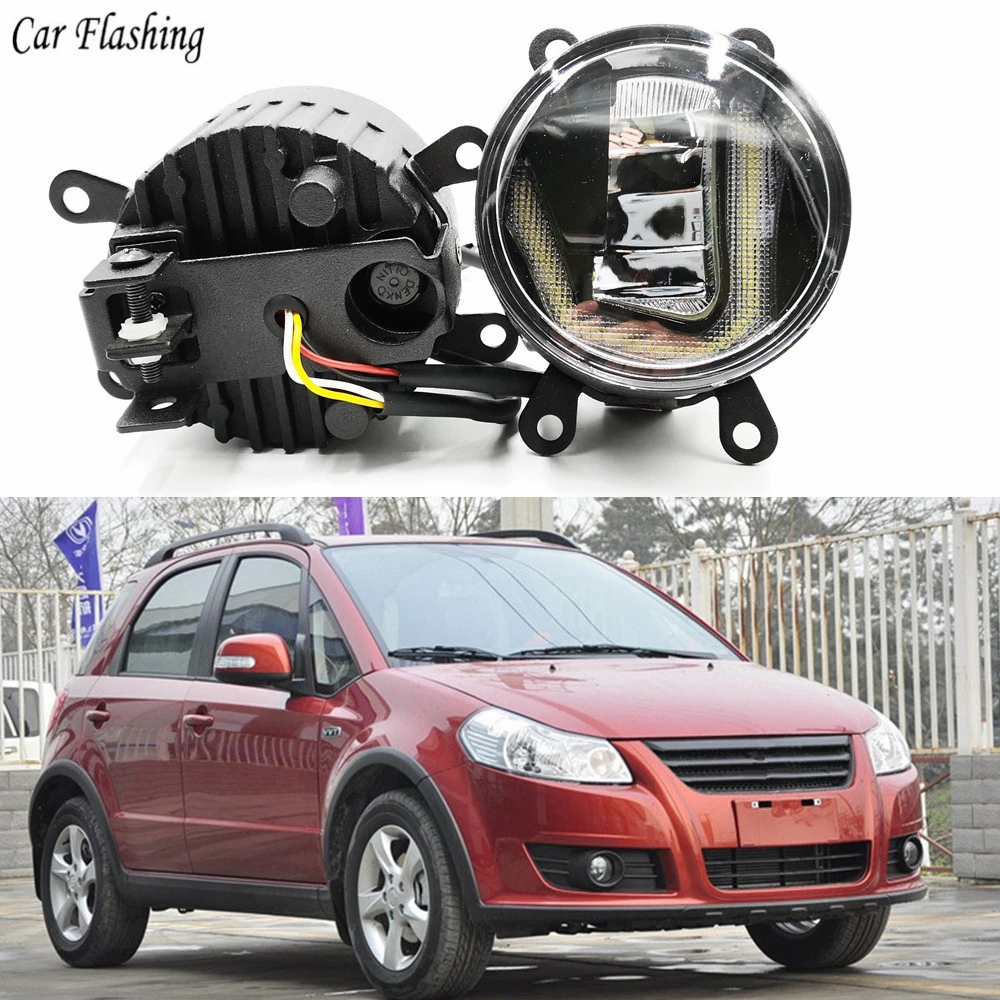 3-в-1 функции светодиодный для Suzuki SX4 2011 - 2016 2017 2018 DRL Дневной светильник автомобиля