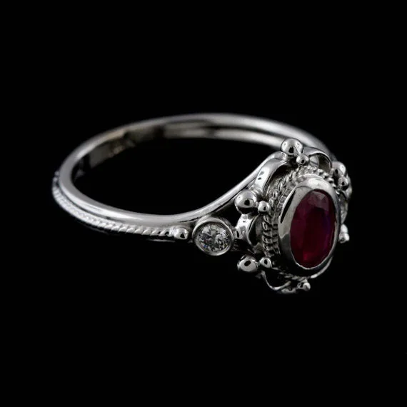 Новые Обручальные кольца для женщин, винтажные овальные красные фиолетовые фианиты с кристаллами белого золота, вечерние ювелирные изделия в подарок, KAR366