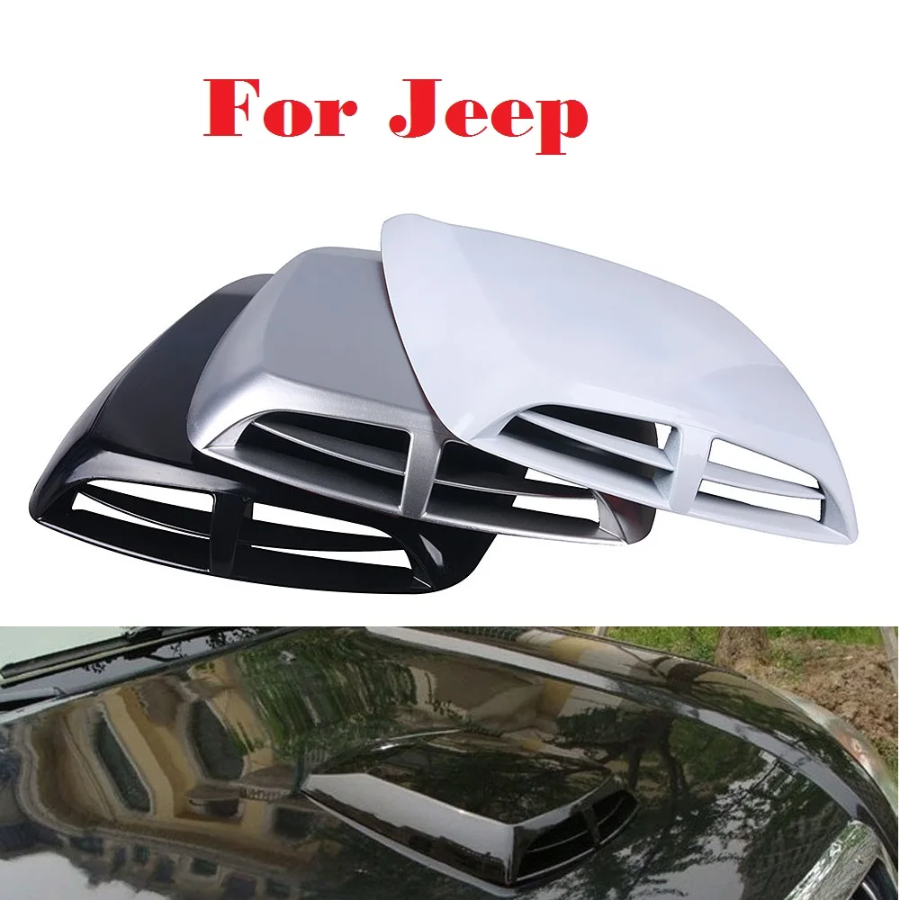 

2017 New Car Stickers Scoop Turbo Bonnet Vent Cover Hood Decorate For Jeep Cherokee Compass Grand Cherokee Grand Cherokee SRT8