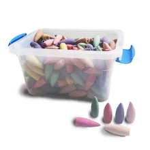 Смешанные 280 шт цветные конусы для благовоний с обратным потоком дыма натуральный аромат флалюкс башня благовония пули лаванда; Жасмин Зеленый чай Роза