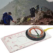 1 шт. Портативный Кемпинг Туризм Компас Карта шкала линейка Многофункциональные инструменты Открытый Кемпинг выживания линейка Карта Компас-увеличитель