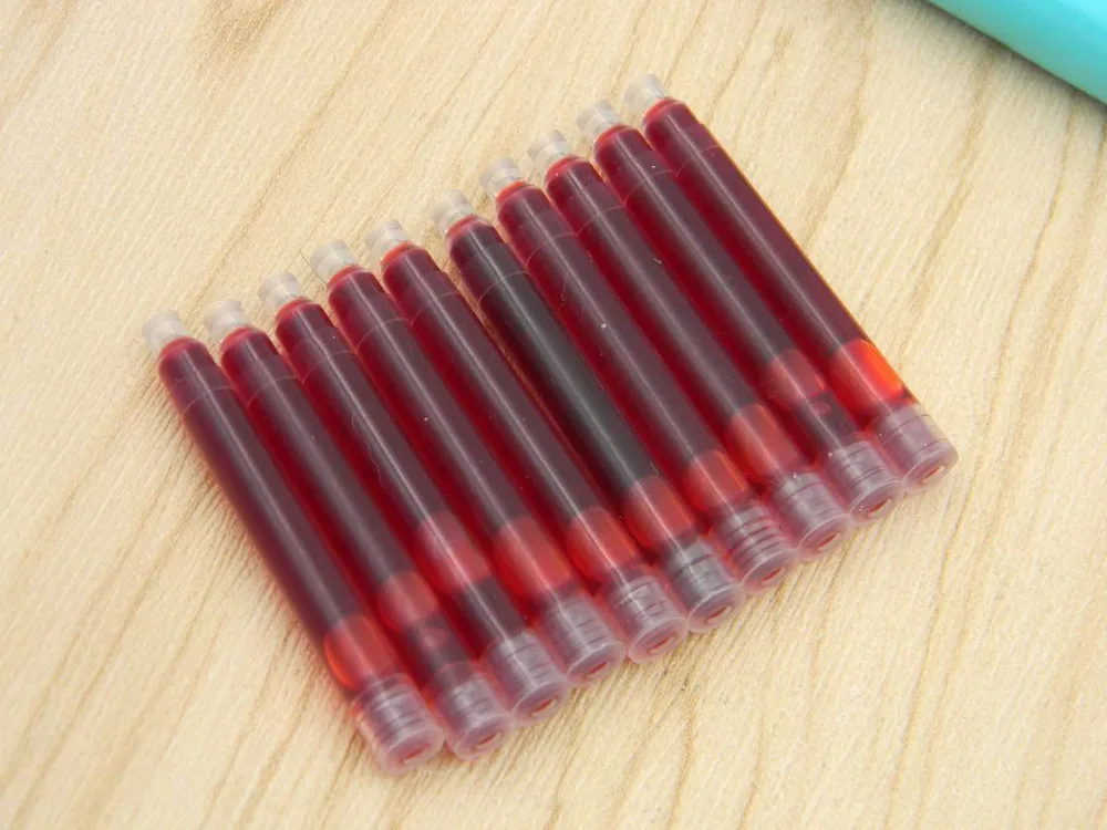 

10pc red fit for OFFICE new metal GIFT fountain pen INK refills