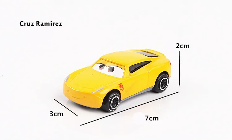 Disney Pixar Cars 3 7 шт./компл. Молния Маккуин Джексон Storm Мак дядя грузовик 1:55 литья под давлением Металл Модель автомобиля мальчик игрушка подарок