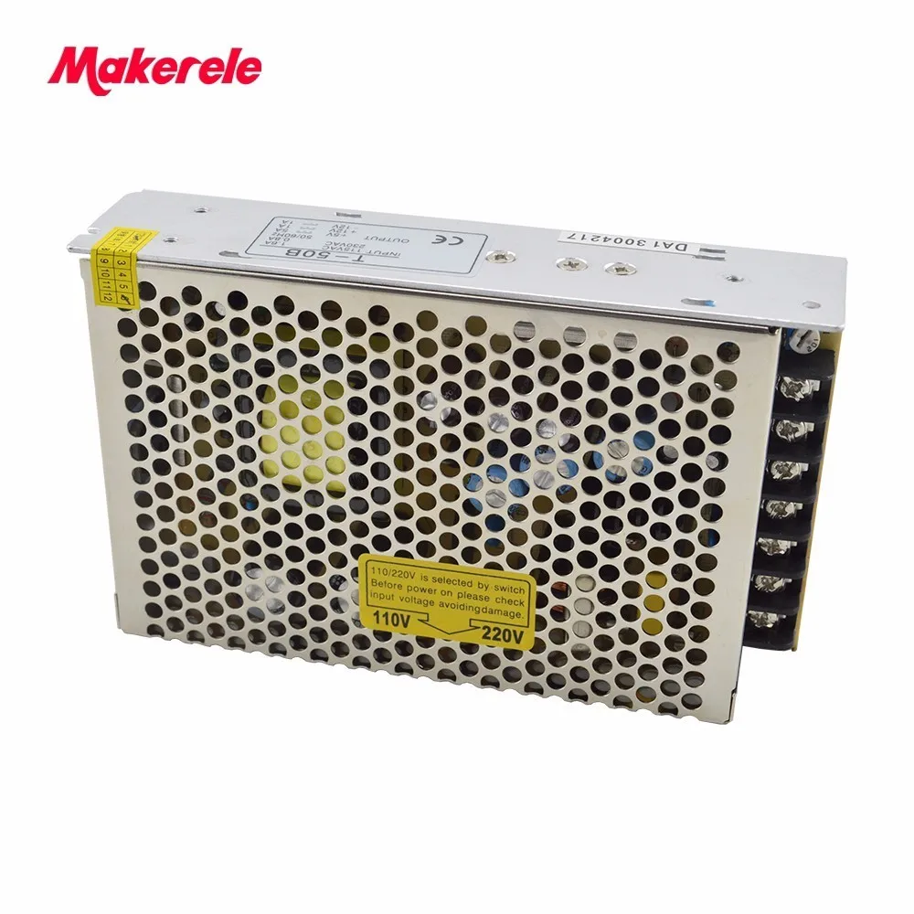 높은 품질 1 pc 새로운 dc 스위칭 전원 공급 장치 50W 5V 12V -5V 7A 1A ac-dc 전원 공급 장치 ac dc 컨버터 T-50A