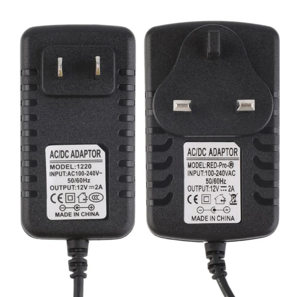 Новый DC 12V 2A AC адаптер питания US/UK вилка трансформатор конвертер настенный