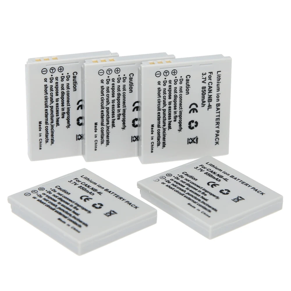 5 шт./лот NB 4L NB4L батарея для Canon IXUS 50 55 60 65 80 75 100 I20 110 115 120 130 IS 117 220 225 230 255 HS SD780 SD960|battery