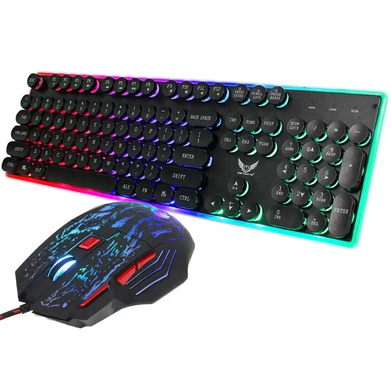 

HXSJ J40 USB Wired Colorful Backlight Keyboard 5500DPI Adjustable Mouse for Windows 98/Me/2000/XP/Vista/Win7/8/10/Vista/Mac OS