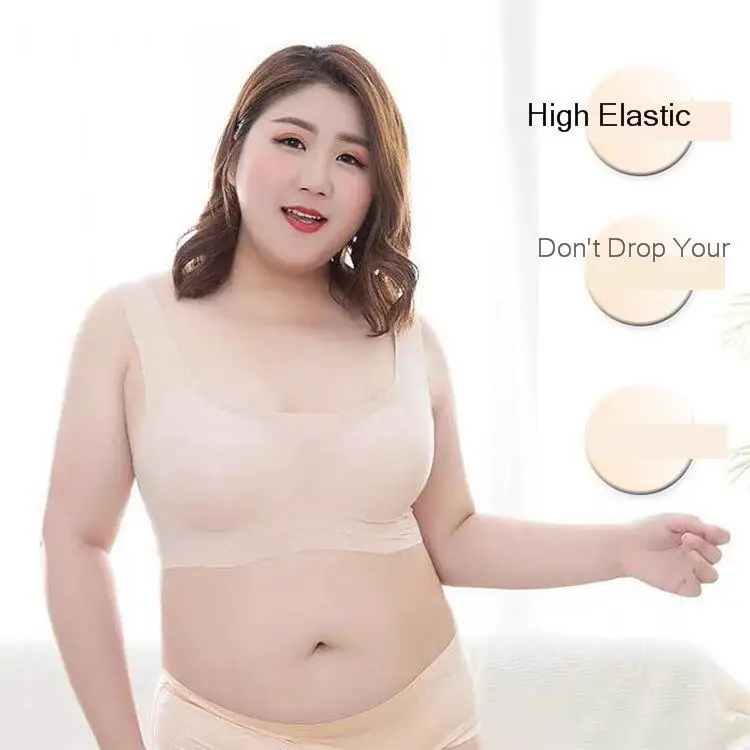 Plus Size Underwear Woman Fat Thin And Thin Money Nothing Steel Ring Gather Together Bras Tube Top D Enlarge Code Motion Vest