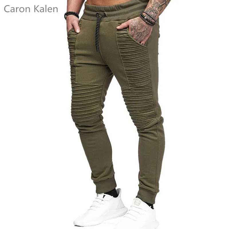 رجل ركض سراويل تقليدية اللياقة البدنية الرجال الرياضية رياضية القيعان نحيل Sweatpants السراويل صالات رياضية عداء ببطء الهيب هوب السراويل الترنك