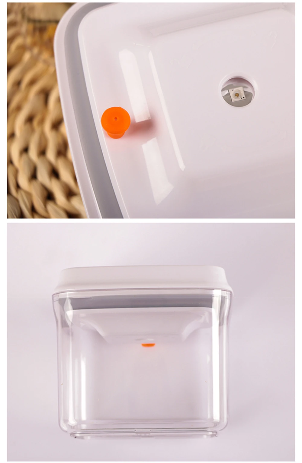 Глубокий УФ светодиодный SMD UVC чип прозрачный пластиковый сухой сушеный ящик для хранения пищевых продуктов BPA Бесплатно FDA Dr. finsen
