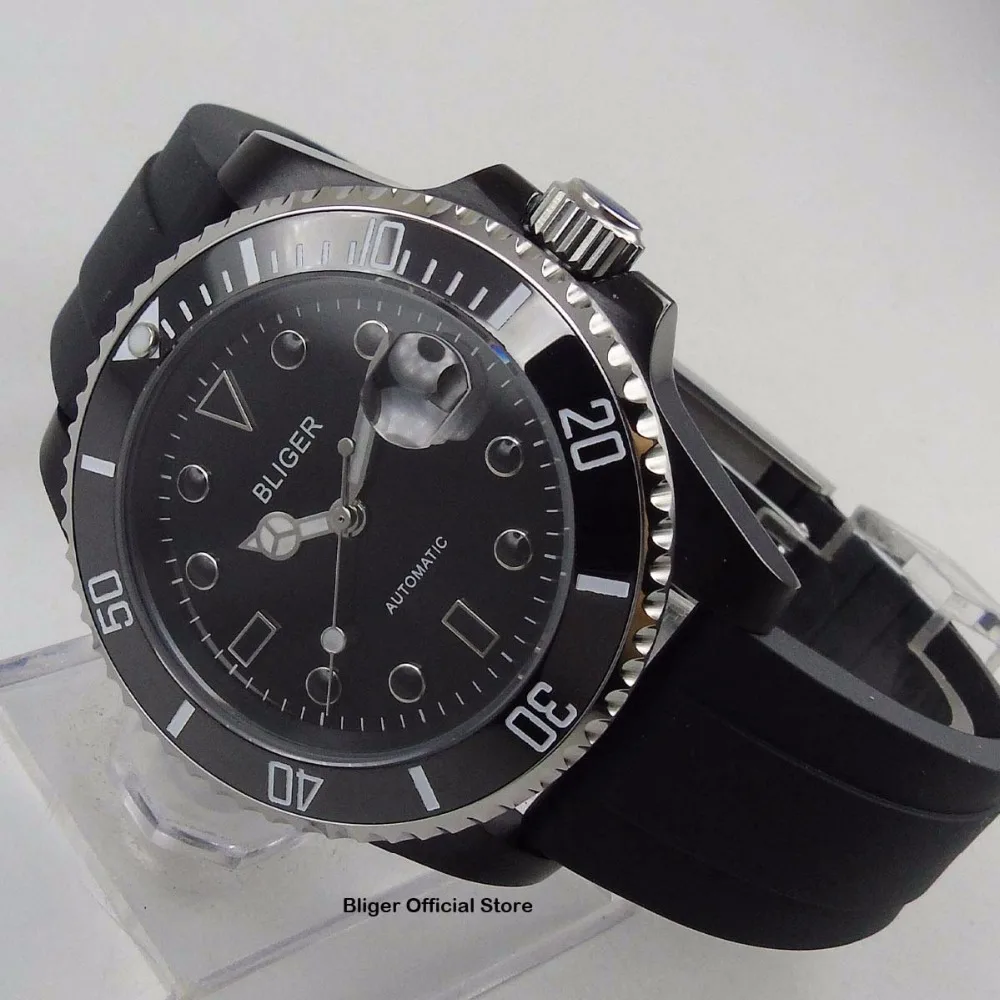 

40mm PVD Coated Watch Case Automatic Movement Automatic Men's Watch Auto Date