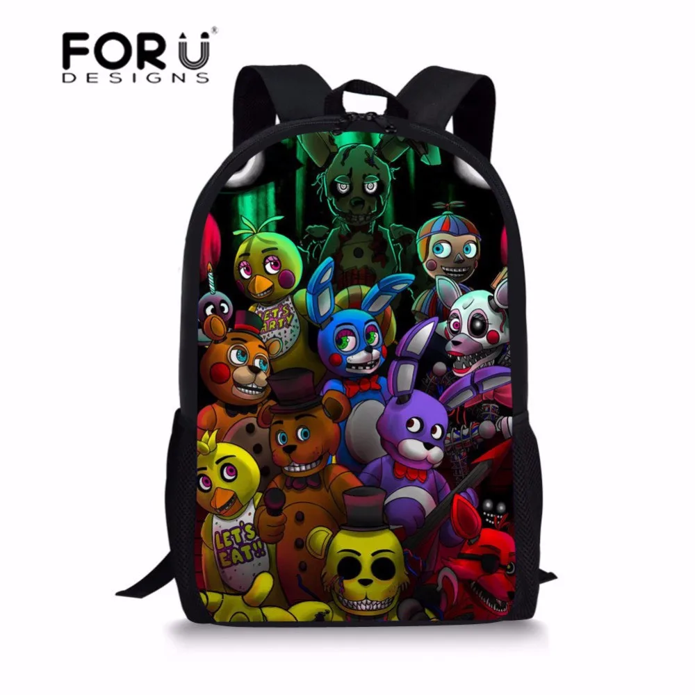 

FORUDESIGNS Five Nights At Freddys Printing School Bags Backpacks for Children Kids Baby Bags Satchel Schoolbag Mochila Escolar