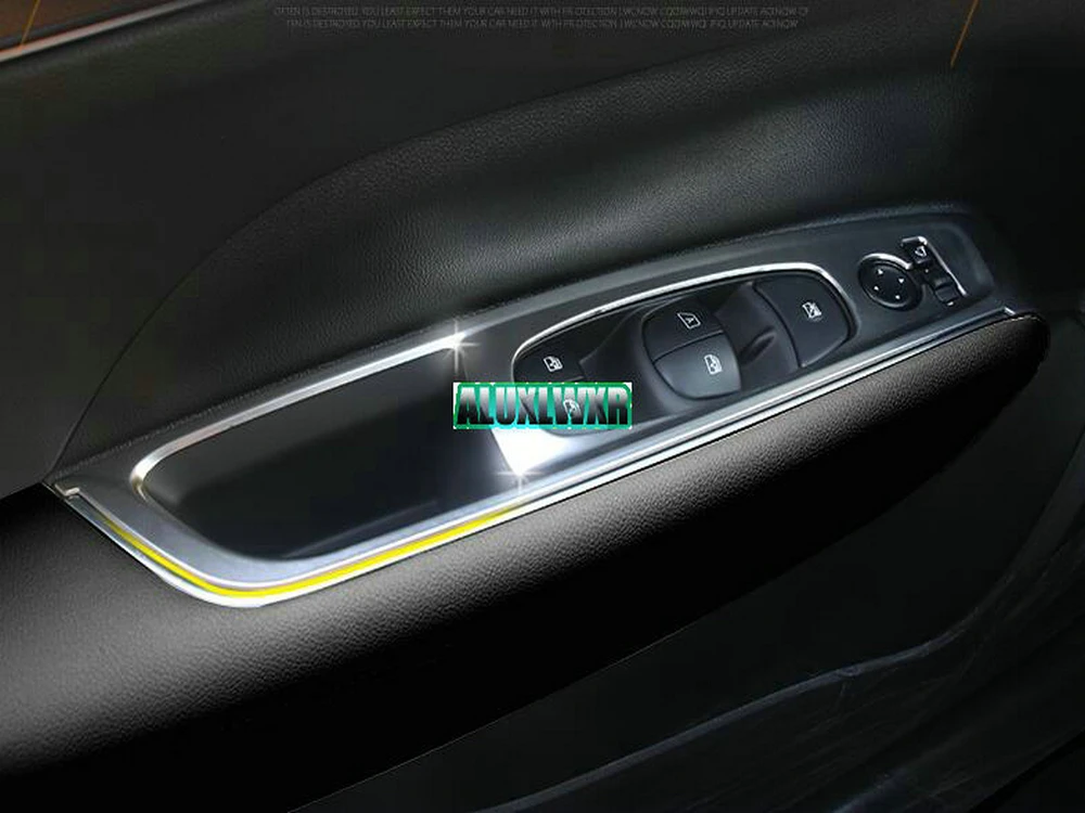 Подходит для Renault Koleos samsung QM6 интерьер автомобиля Нержавеющая сталь Кнопка Подъема Окна панель декоративная крышка отделка Аксессуары