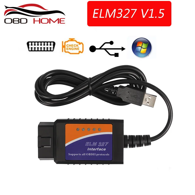 

OBD2 ELM327 wifi USB/Bluetooth V1.5 Car Diagnostic USB Cable Interface Support All OBD2 Protocols For Windows ELM327 OBD Scanner