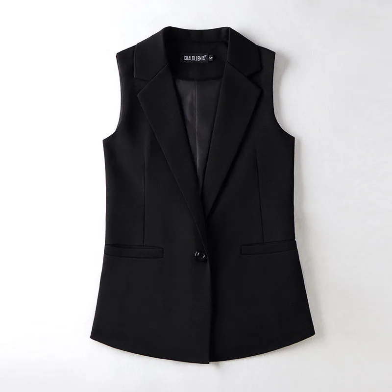 Formal Women Blazer Vests Slim Fit Sleeveless Vests Femme Korean Style