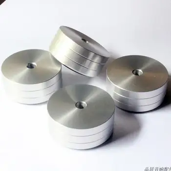 

4pcs Acoustic speaker amplifier chassis feet with shock-absorbing damping rubber ring all aluminum feet 35mm*15mm