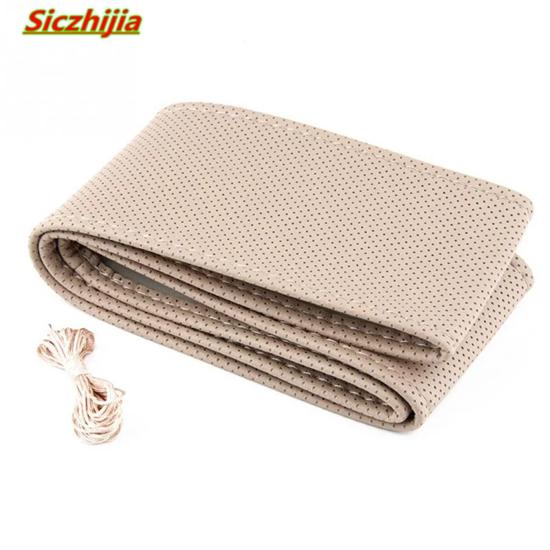Beige Форма автомобиля сшитая вручную DIY крышка рулевого колеса для Opel Astra VAUXHALL MOKKA Zafira Insignia Vectra Antara - Название цвета: Beige
