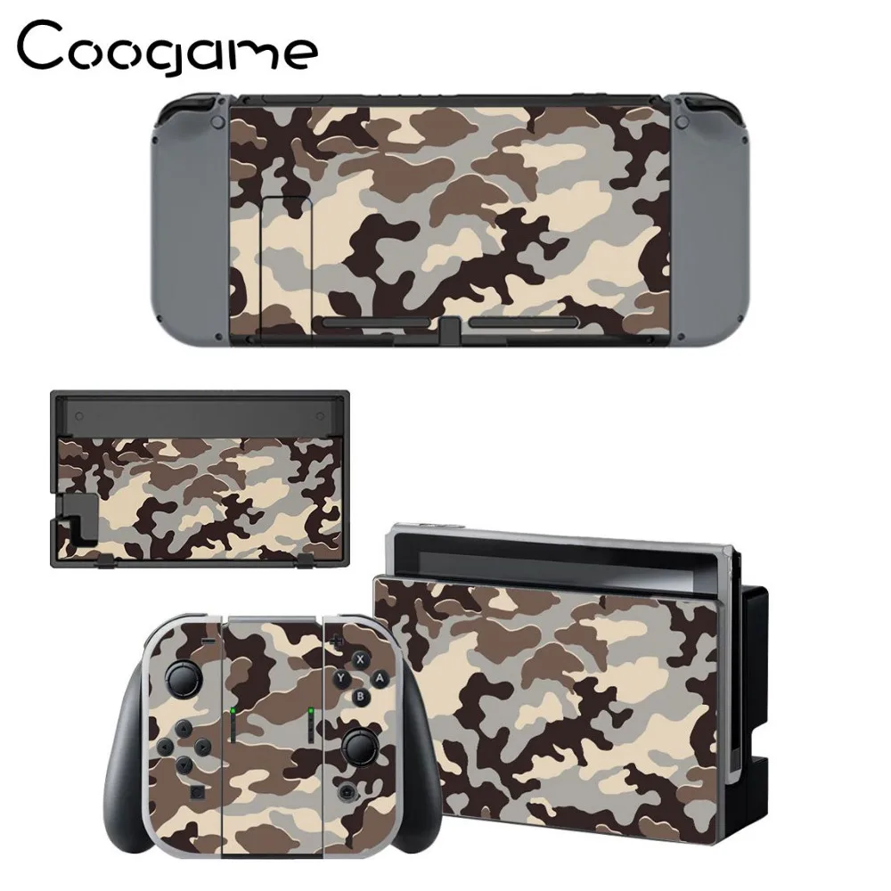Coogame Camo Wallpaper Skins Sticker For Nintendo Switch Console