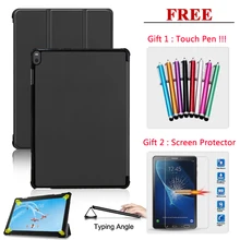 Free Screen Protector Glass+Case For Lenovo Tab E7 / E8 / E10 / M10 PU Leather Smart Magnetic Cover TB/X104F/7104F/8304F/X605F