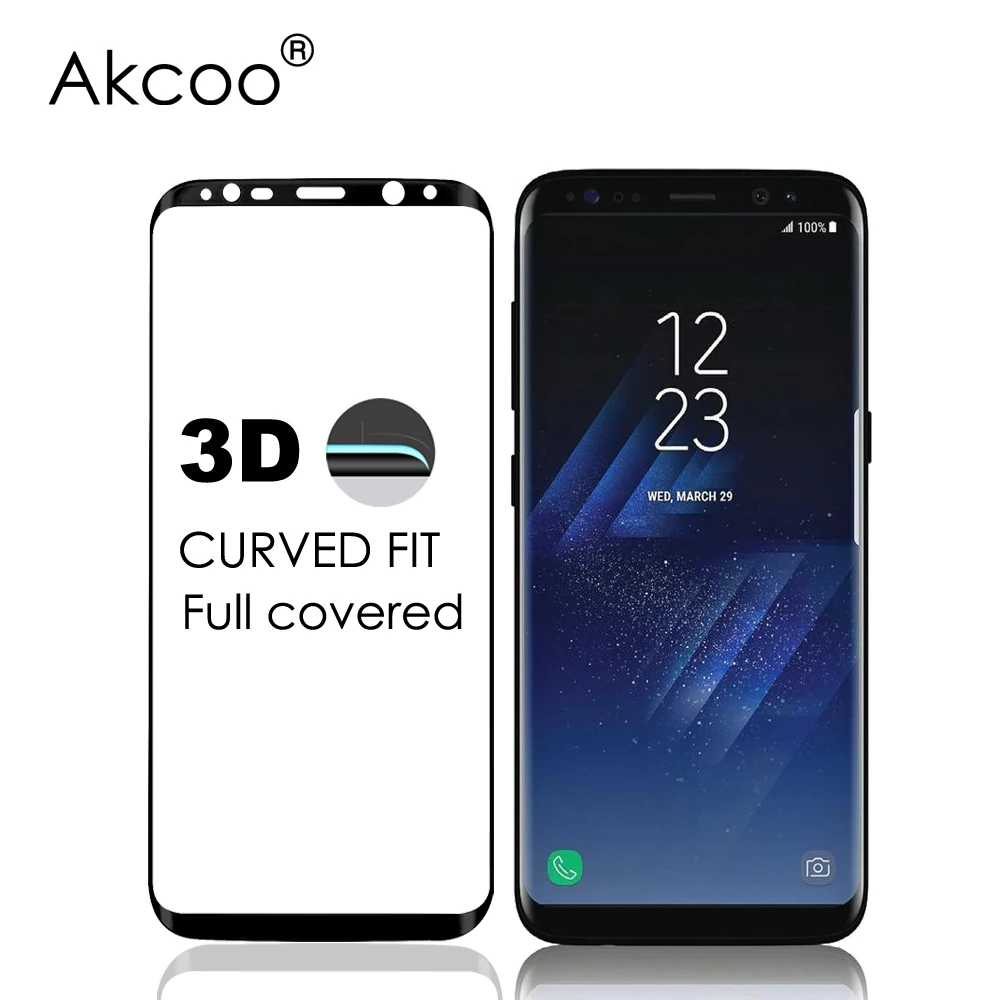 Akcoo новый 3D изогнутый Полноэкранный протектор экрана из закаленного стекла для