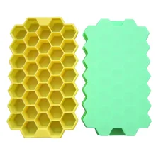 Производитель кубиков льда экологически чистые силиконовые полости лоток мини кубики льда небольшой инструмент для резки фруктов льдогенератор соты формы модели 1 шт