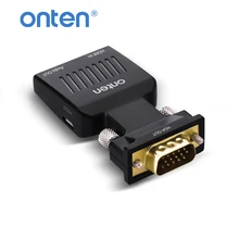 Onten HDMI to VGA Adapter HDMI VGA Video Converter Adapter Connector with Audio Function for Laptops Computer TV Box Projector Onten HDMI to VGA Adapter HDMI VGA Video Converter Adapter Connector with Audio Function for Laptops Computer TV Box Projector