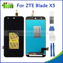 Black 100% New Full LCD DIsplay + Touch Screen Digitizer Assembly Replacement For ZTE Blade X5 / Blade D3 T630 +Tools