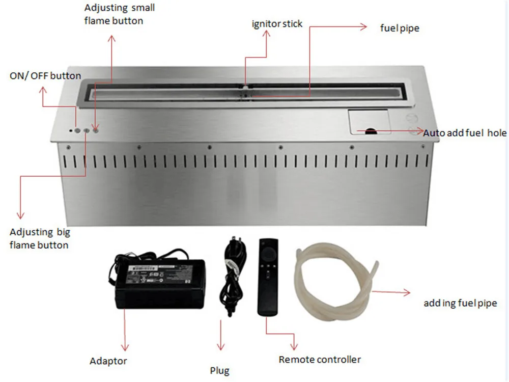 36 дюймов умный серебряный или Черный пульт дистанционного управления интеллектуальный био этанол горелки дистанционного управления