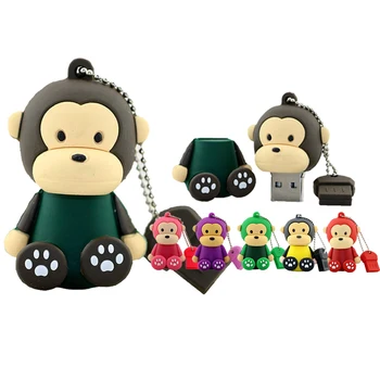 

Hot Sale Cartoon animal Monkey USB Flash Drive Pendrive 4GB 8GB 16GB 32GB USB Stick External Memory Storage Pen Drive cute gift