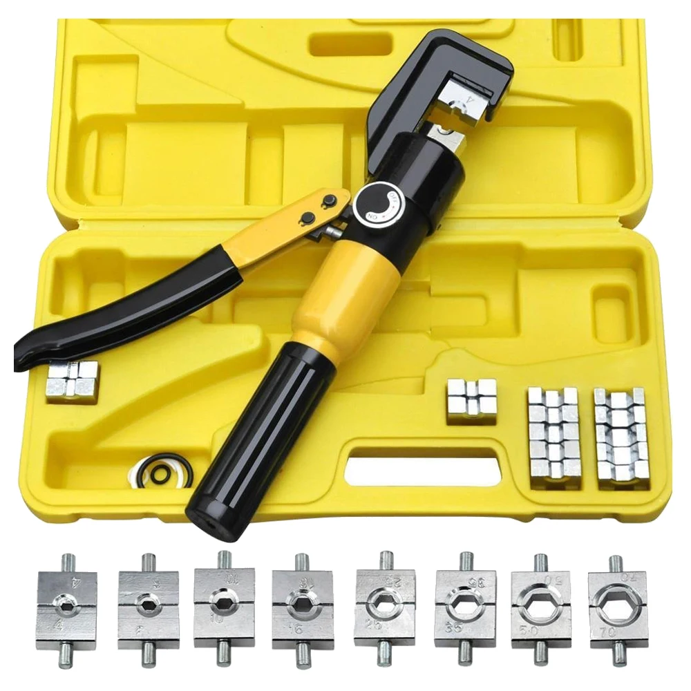 

Wholesales item Heavy Duty 4-70mm 8T Manually Hydraulic Crimper Crimping Tool