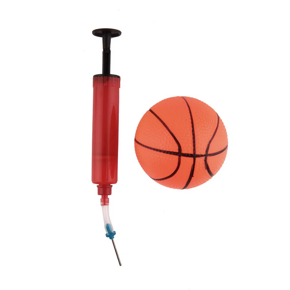 lower price  Kids Adjustable Portable Basketball Toy Set with Stand Ball Pump Baby Sports Toy Balls For Toddler 