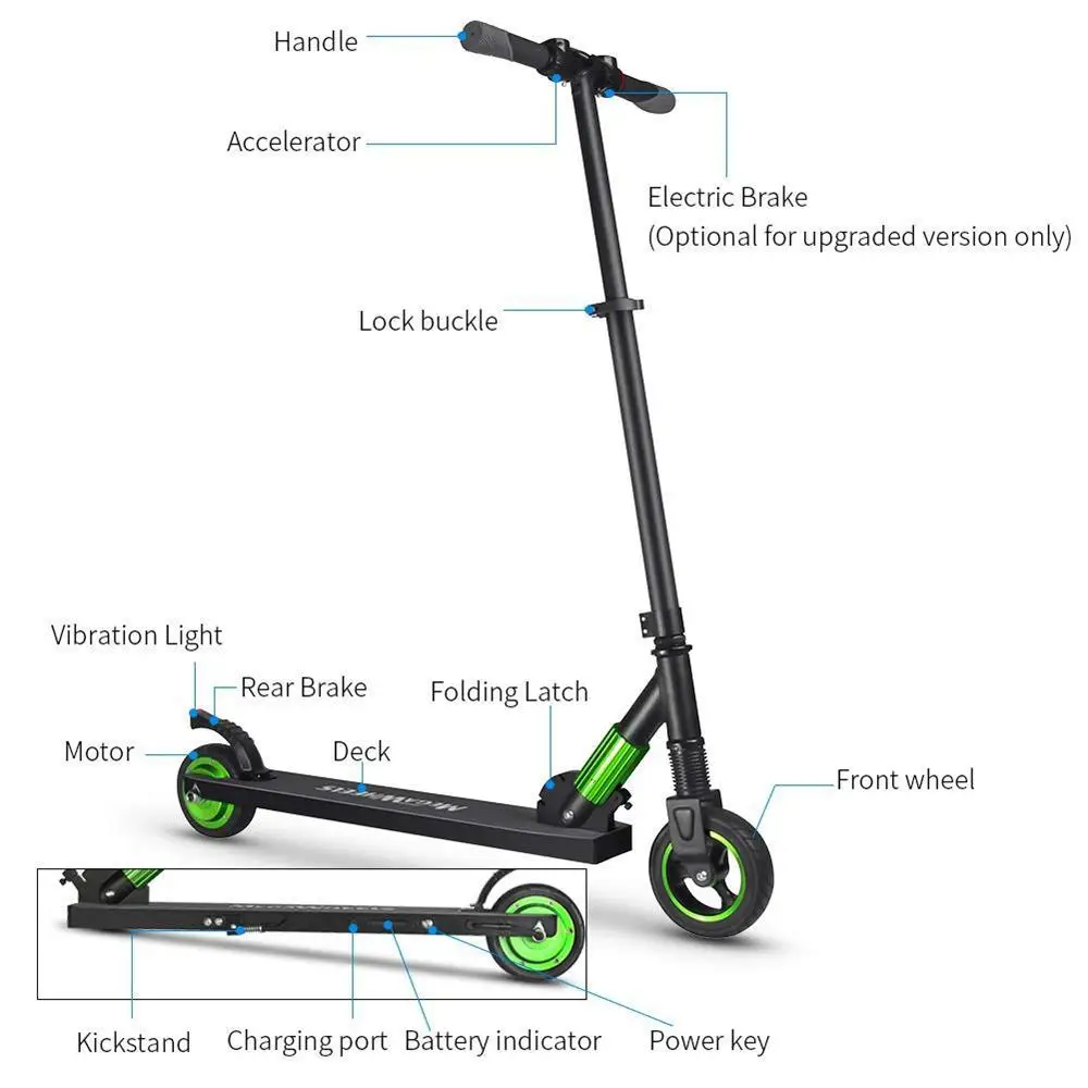 Flash Deal [EU Stock] NEW Version Megawheels S1-3 Portable Folding Electric Kick Scooter 250W Motor 23km/h e scooter XIAOMI M365 Scooter 5