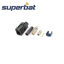 Superbat автомобильный DAB+ антенна Fakra A черный/9005 женский применяется к радио без фантомного питания обжимной для RG316 RG174 радиочастотный коаксиальный кабель