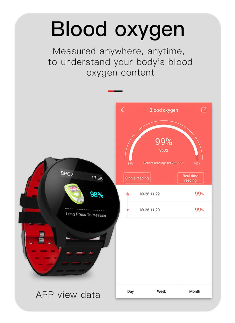7-                  - Fitness Tracker Smart Bracelet Blood Pressure Measurement Watch Waterproof IP67 Heart Rate Monitor Fitness bracelet Women Men