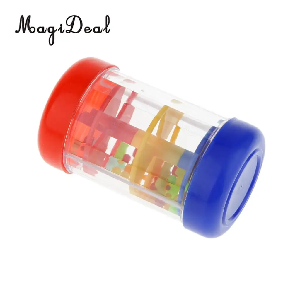 MagiDeal 1Pc Plastic Rain Sound Maker Shake Colorful Beads for Infant Baby Kids Youth Learn Play Toy Novelty Gift 20cm 10cm 30cm