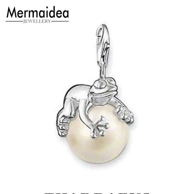 

Charms Frog Pearls 925 Sterling Silver Lobster Clasp Pendants Making DIY Handmade 2019 Fashion DIY Jewelry