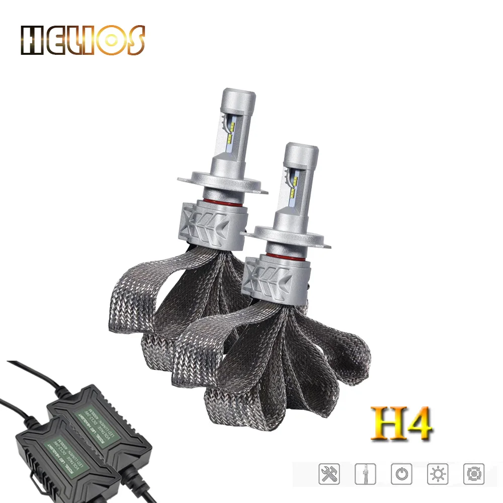 

2pcs/lot Car LED Headlight hid xenon kit h4  Hi/Lo Beam Car Styling 4000lm 40w 6000k Head Lamp Bulb 6500k Free Shipping