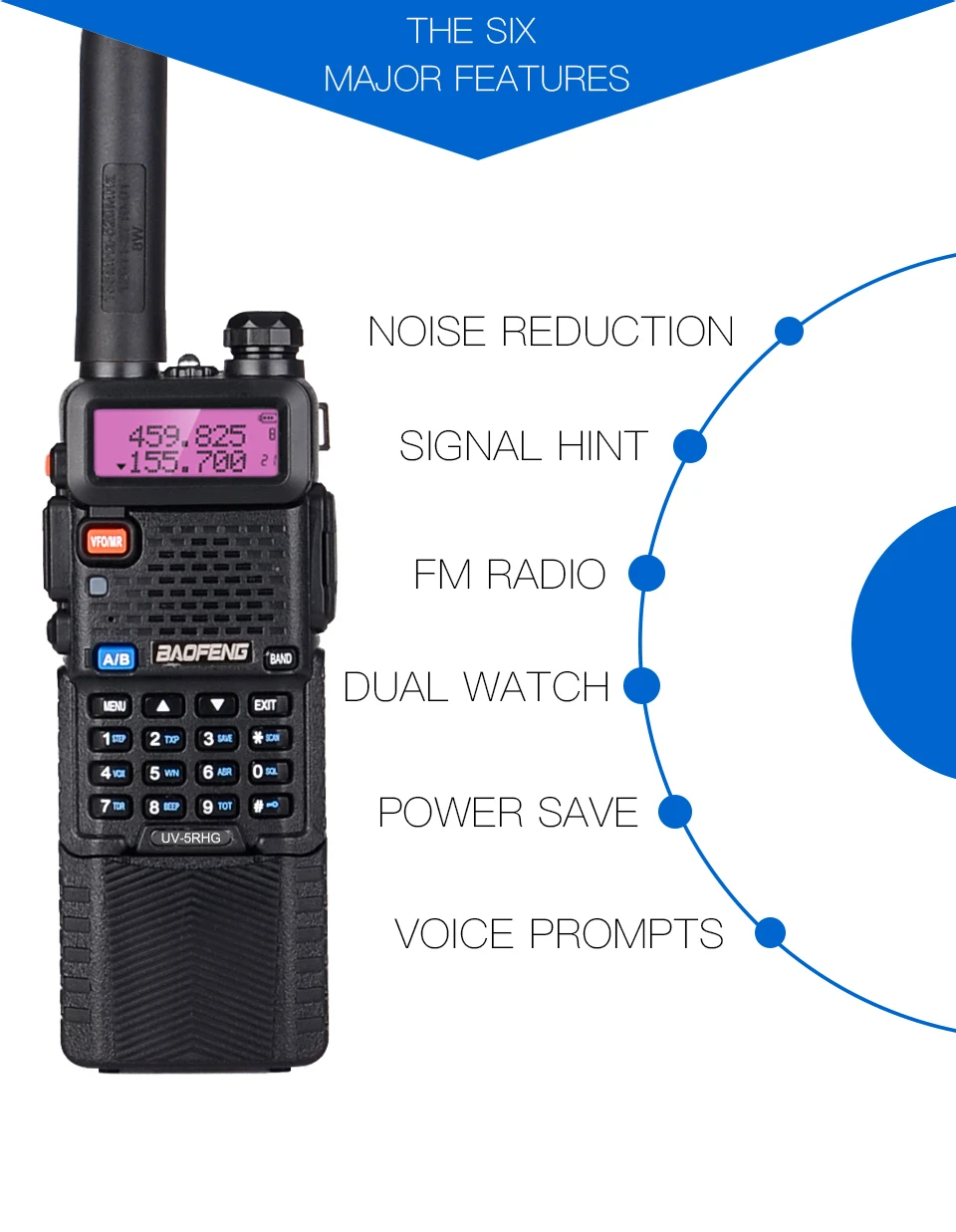 Baofeng UV-5R-HG 8 Вт портативной рации Tri-Мощность 3800 мАч 10 км двухдиапазонный 10 км Мощность ful 8 вт Long Range для Пеший Туризм CB uv5r радио