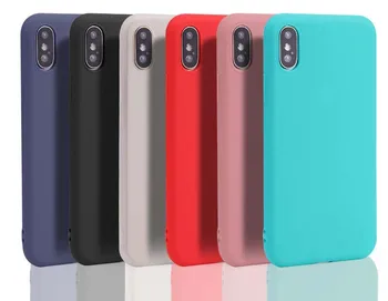 

100pcs/lot Matte Frosted Candy Soft TPU Cover Case for iPhone X