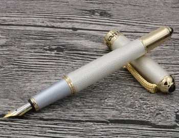 

jinhao 1200 white golden loong gift Medium Nib Fountain Pen