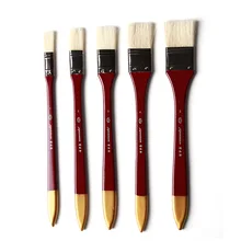 5 Костюмы товары для рукоделия щетинная щетка для волос матовая древесины стержень набор кистей кисть масляные краски, кисти Книги по искусству Ists гуашь Кисти Живопись