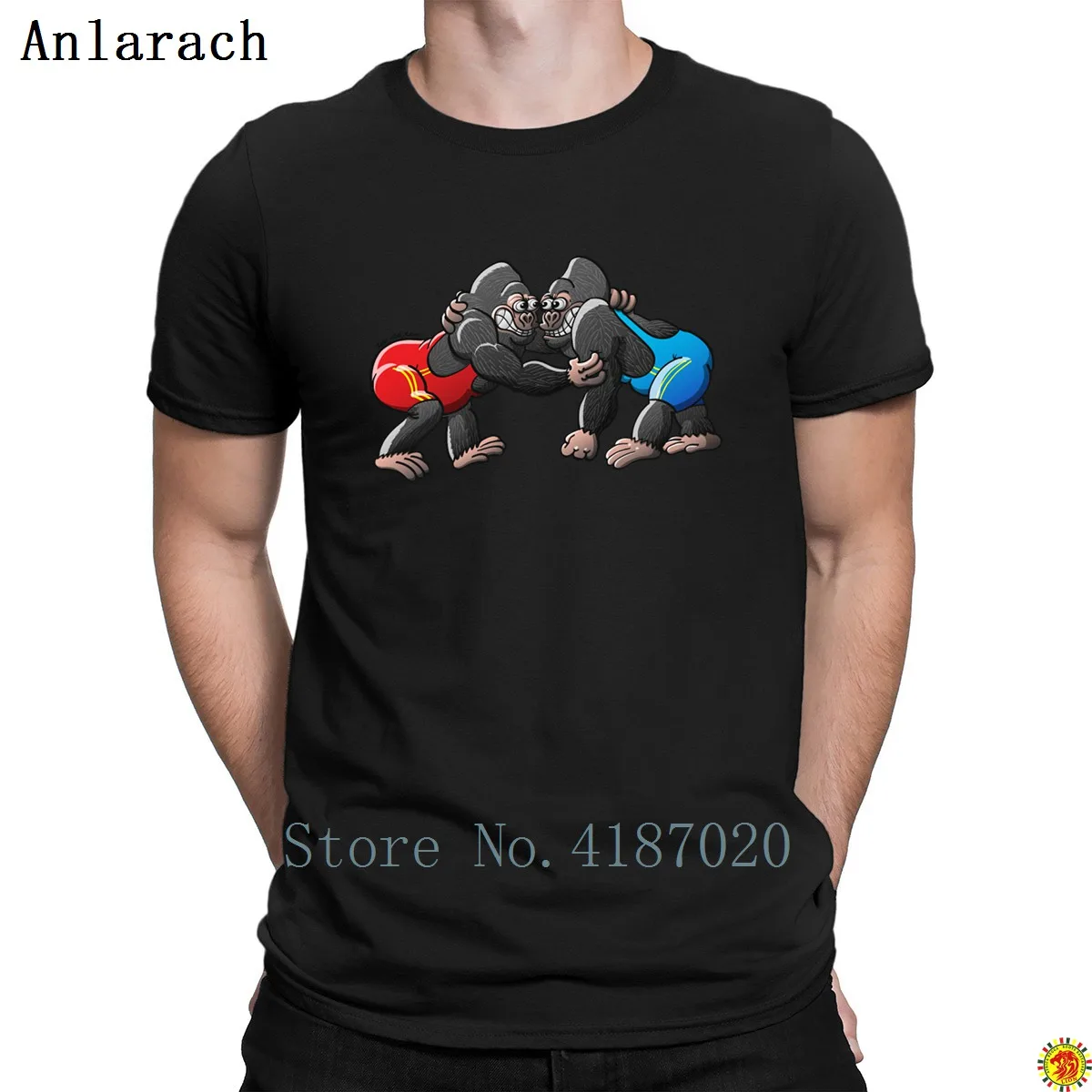 Wrestlings الغوريلا الزى أسلوب عظيم الجرافيك الصيف الأساسية تي شيرت للرجال الهيب هوب طاقم الرقبة شخصية kawaii Wrestlings الغوريلا الزى أسلوب عظيم الجرافيك الصيف الأساسية تي شيرت للرجال الهيب هوب طاقم الرقبة شخصية kawaii