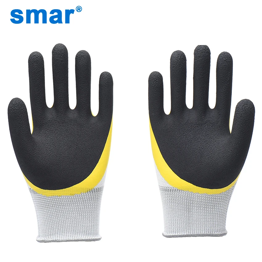 

Smar 6 Pairs Latex Microfine Foam Gloves Muti-color Safety Working Gloves Men Muti-Function Gloves Cover Gloves