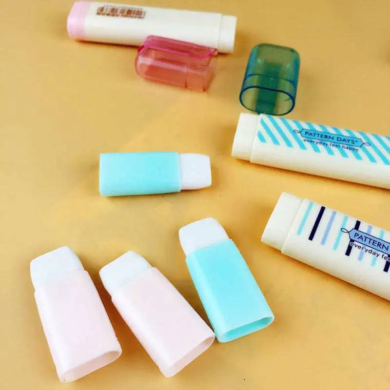 Pencil Eraser Cute Mini Heart Flower Rubber Eraser Kawaii Stationery School Gift For Kids Pencil Erasers Correction Supplies Escolar