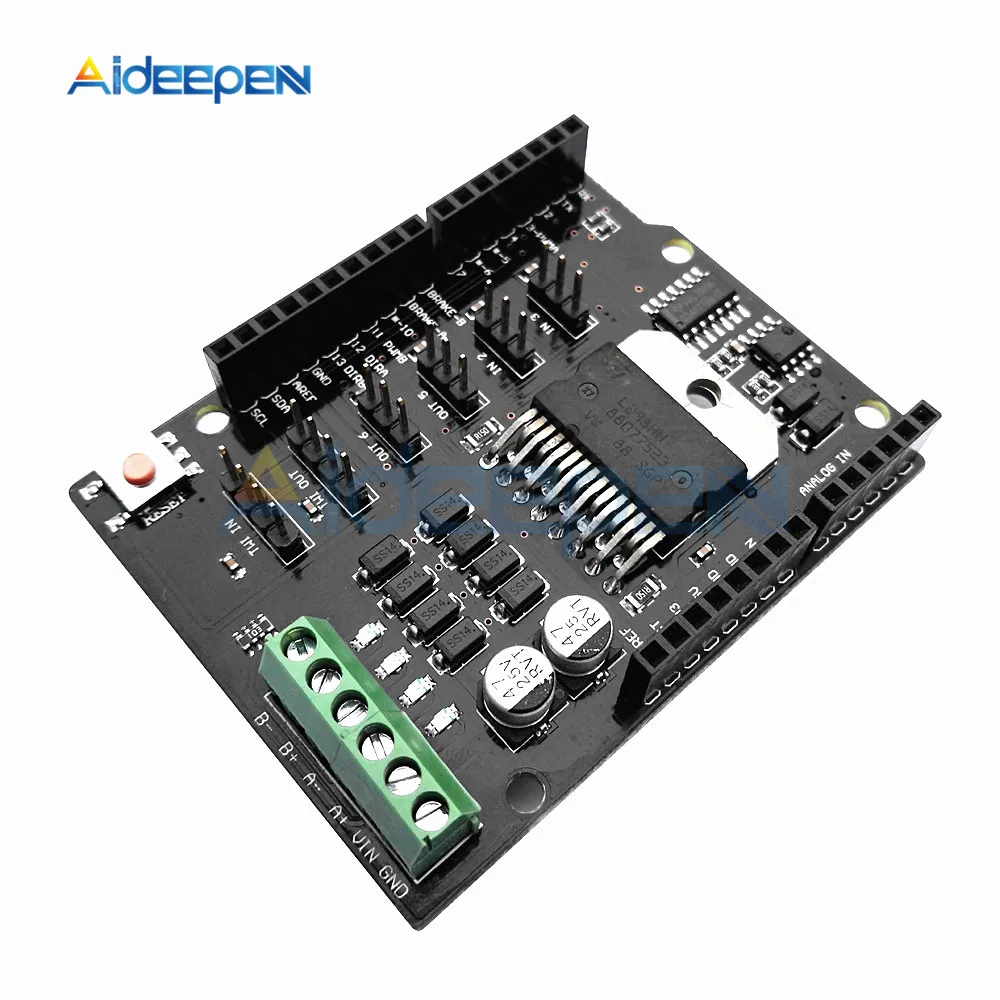 Плата расширения L298NH для Arduino UNO R3 MEGA2560 Двухканальный драйвер двигателя