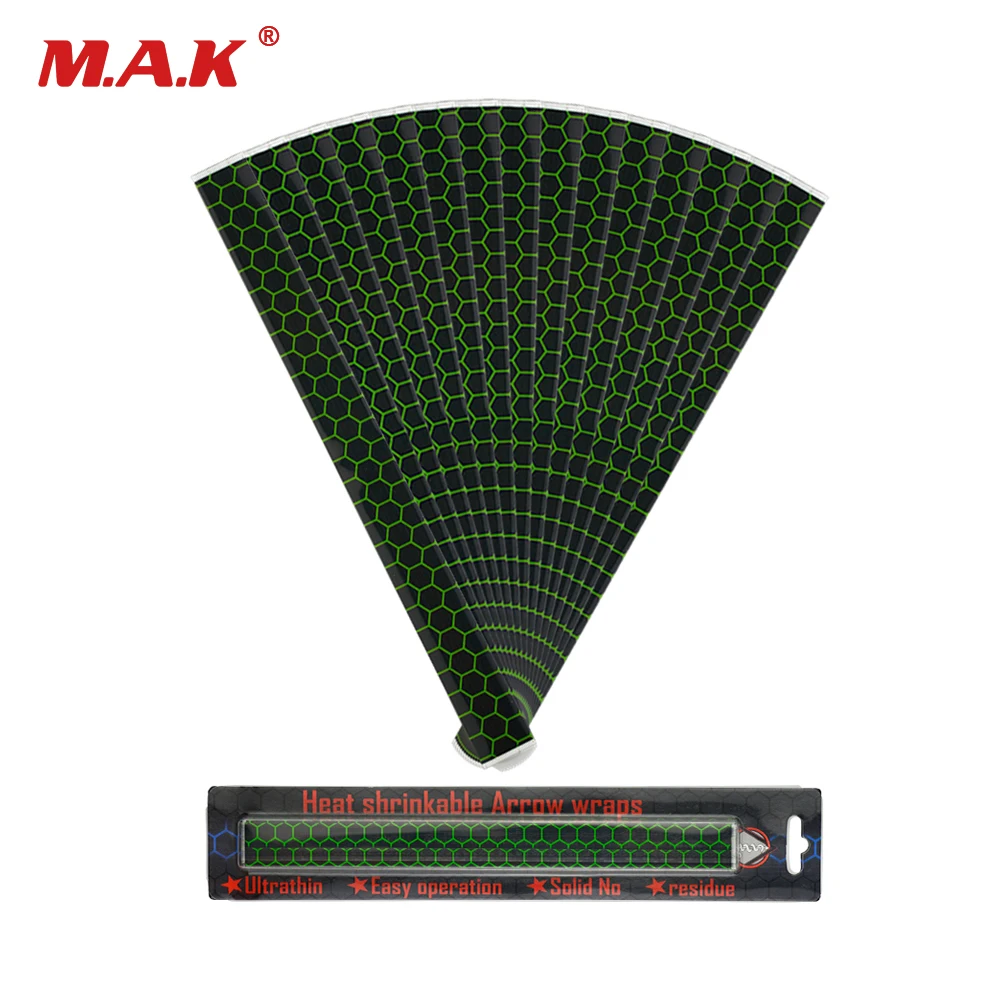

3 Color 15 Pcs Arrow Sticker Heat Shrinkable Arrow Wraps Universal DIY Arrows for Archery Hunting Shooting